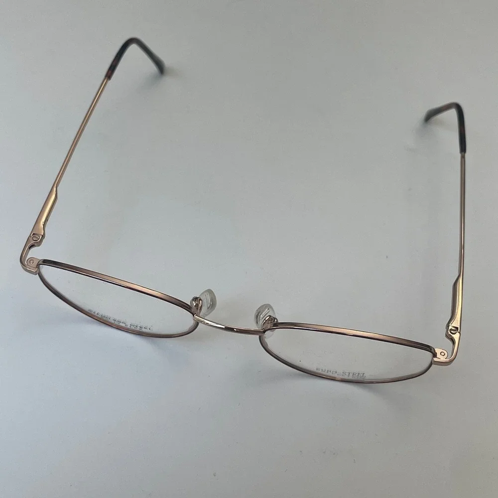 Euro Steel Collection ES-13 Flex Eyeglasses Demi Amber Stainless Frames 48-19